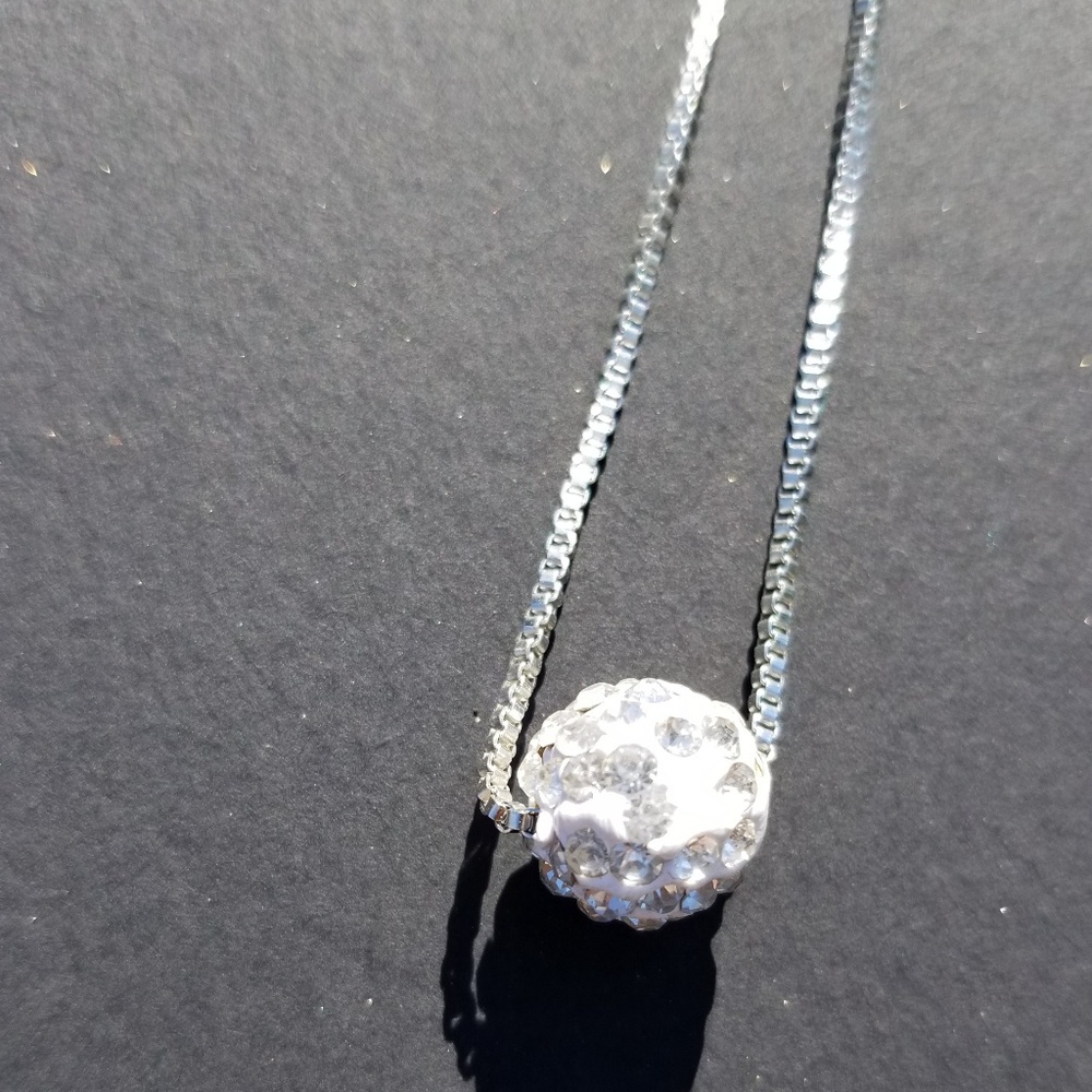925 Sterling Silver Ball Choker Necklace